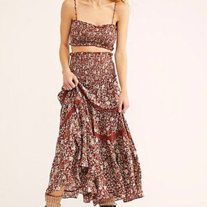 free people boho "best of me" floral 2 piece set